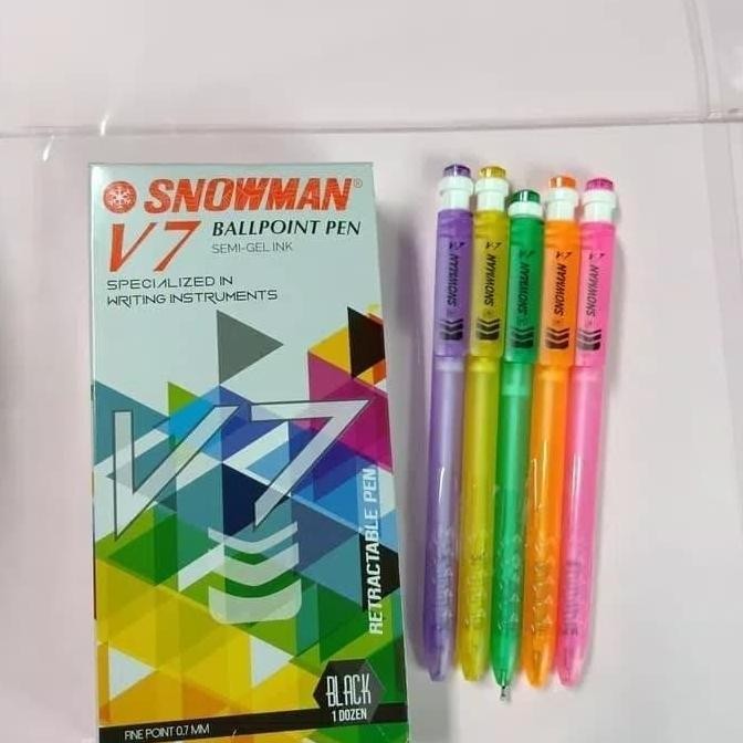 

Pulpen Cetek SNOWMAN V7 / Pen Snowman Murah