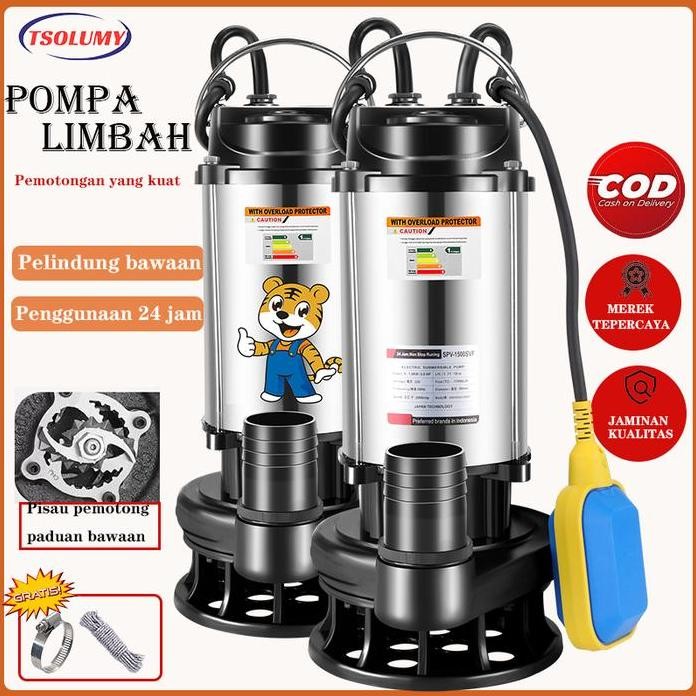 

Terlaris Tsolumy Pompa Celup Air Kotor 370W-750Watt Stainless Steel Pompa Penghisap Air Lumpur Mesin Pompa Air Celup Pemotong Pompa Air Sumur Sewage Cutter Pump Pompacelup Pompalistrik