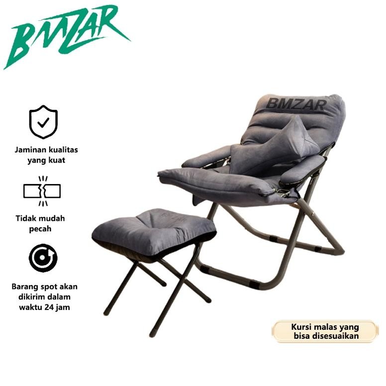 Kursi Malas Tempat Tidur Lipat Kursi Lipat Dengan Pijakan Kaki Kursi Santai Malas Portable Kursi San