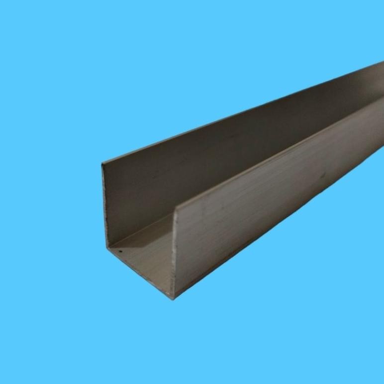 HJK LIST U ALUMUNIUM BUAT TALI AIR UKURAN 2 CM X 2CM BAGUS