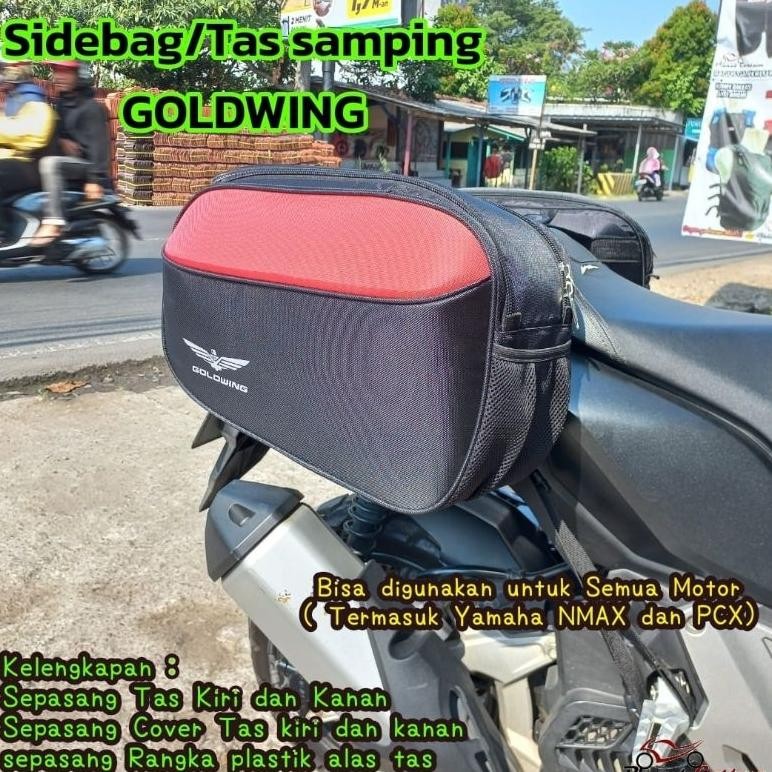 GOLDWING TAS MOTOR SIDEBAG BAGASI SAMPING SIDE BAG TOURING NMAX PCX ADV SPORT MATIC BEBEK