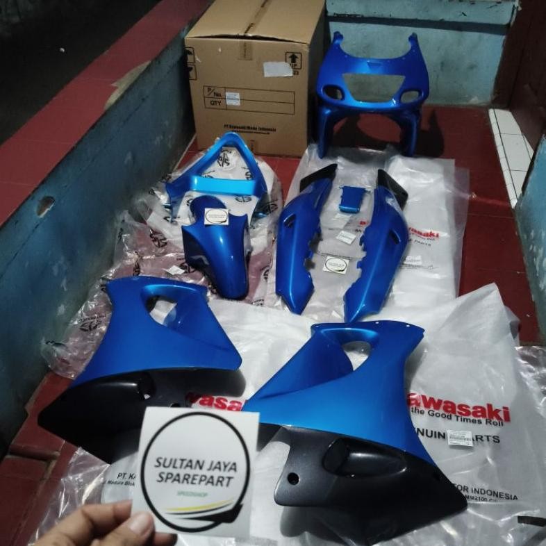 FULL COVER BODY SET KAWASAKI NINJA RR OLD ZX BLUE BIRU G6 ORI KGP