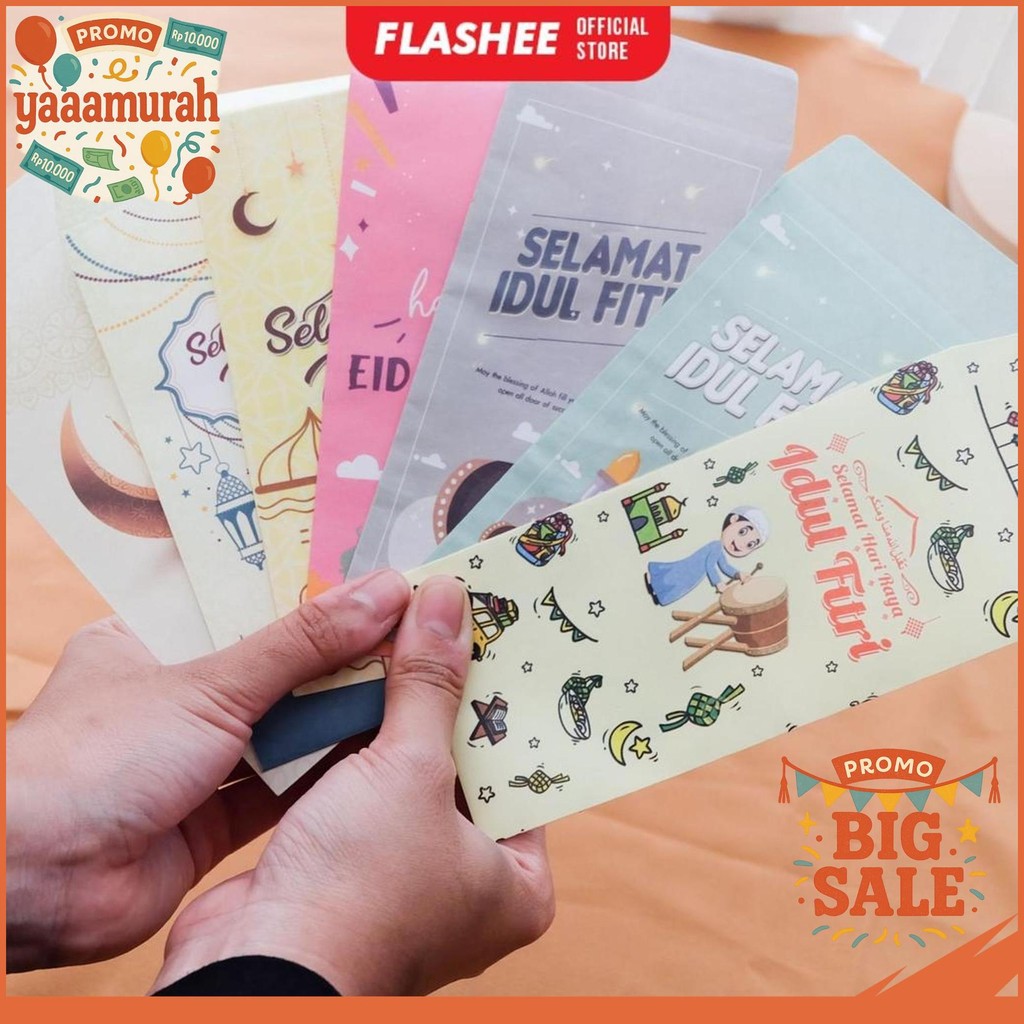 

FLASHEE AMPLOP LEBARAN 2025 AMPLOP LEBARAN UNIK AMPLOP AESTHETIC LUCU AMPLOP THR 1 PACK ISI 5PCS