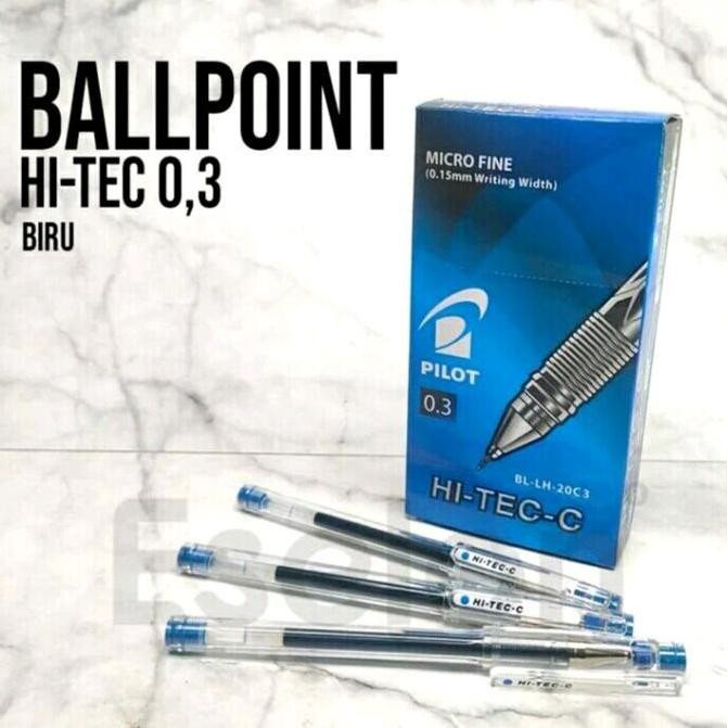 

Pulpen Pilot Hi-TEC-C MiCRO FINE 0.3/0.4mm isi 12 pcs - Hitam/Biru - Tinta Kualitas Original