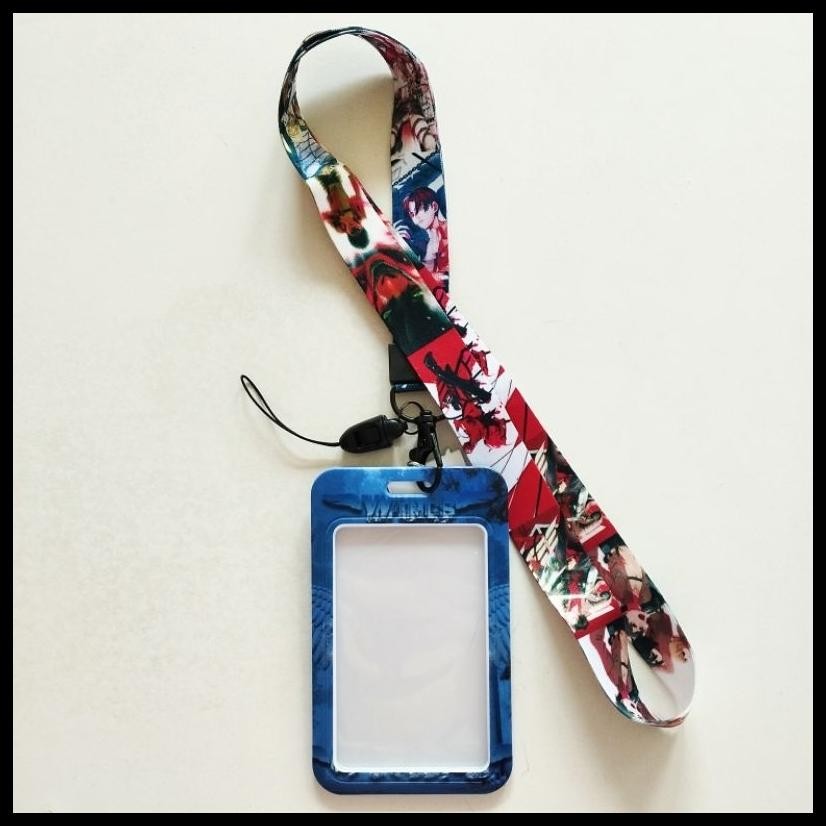

SHINGEKI NO KYOJIN ATTACK ON TITAN ID CARD HOLDER LANYARD NAME TAG GANTUNGAN KALUNG WADAH KARTU NAMA