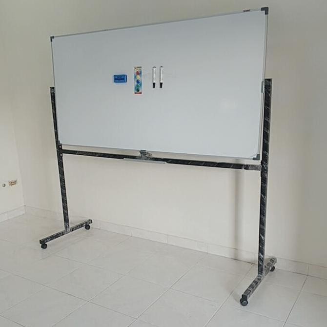 

Whiteboard / Papan tulis DAIKI Magnetic Single face stand 90x150 Cm Kualitas Original