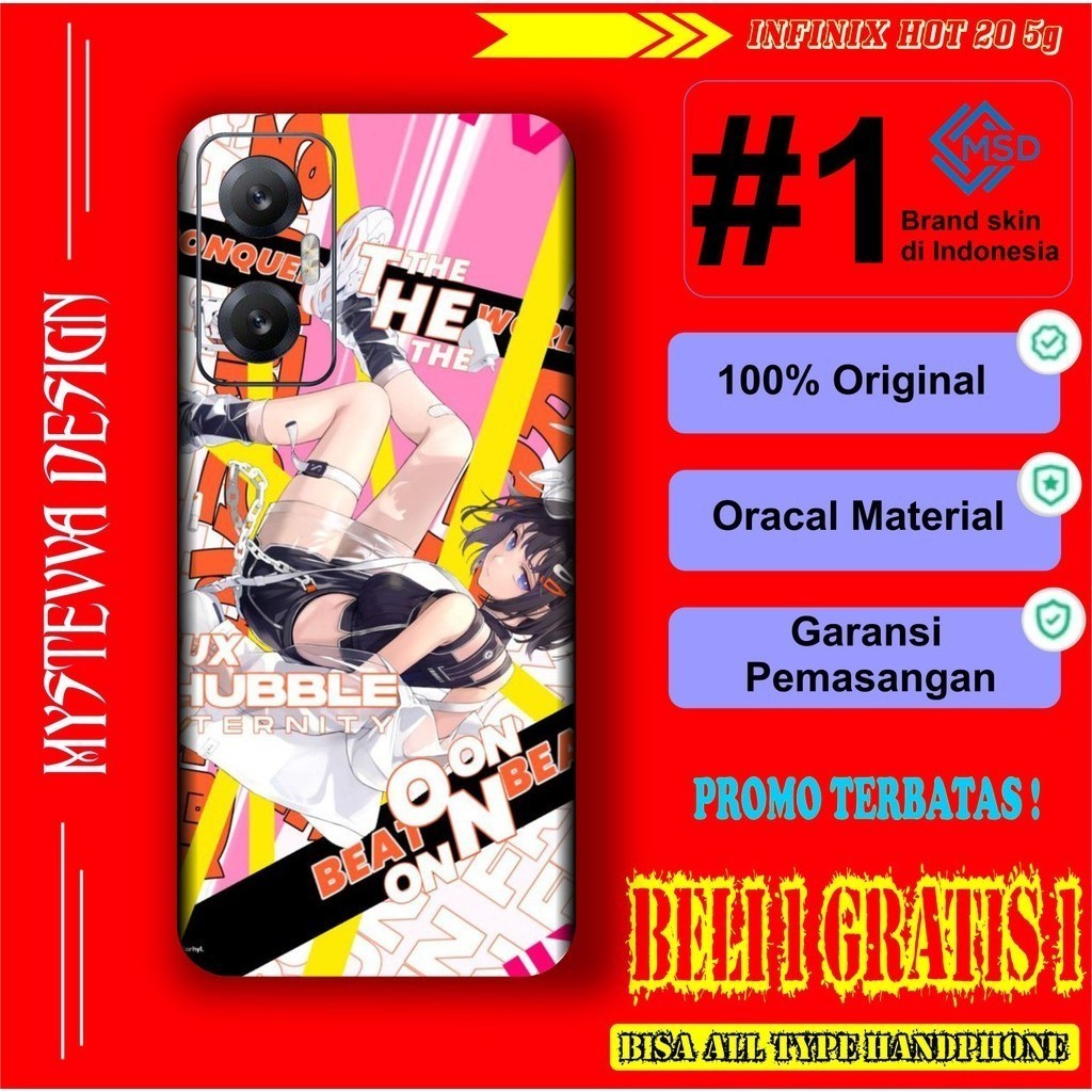 

Terlaris Presisi Infinix Hot 20 5G Casing/Stiker Panel Vynil Bisa Custom Dan COD