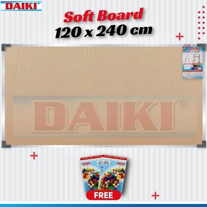 

Softboard / Cork board classic DAIKI gantung uk 120x240 cm Kualitas Original