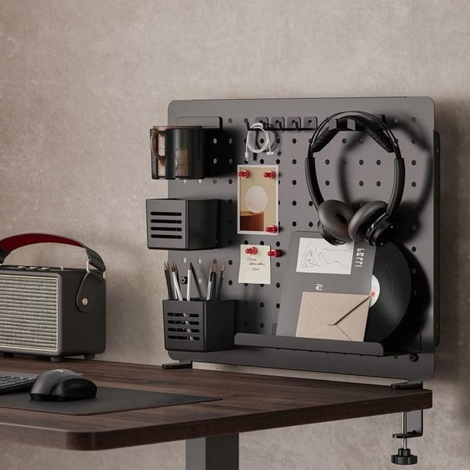 

Pegboard Desk Mounted Papan Organizer Jepit Meja Kualitas Original