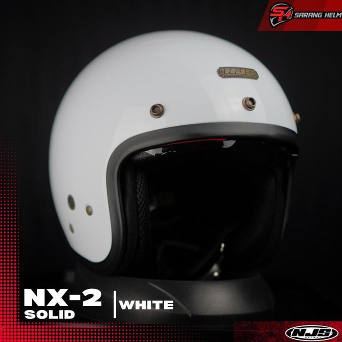 TERMURAH - NJS NX-2 Solid (FREE PET) - Helm Retro | NJS Retro | Helm Bogo | NJS Bogo | Bogo Polos | 