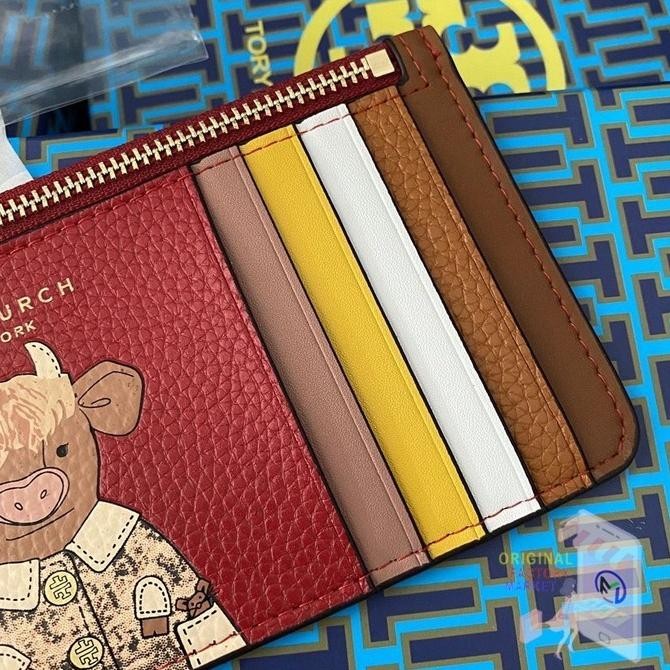 

DOMPET Card Holder OZZIE THE OX PRINT CARD HOLDER IN RED Kualitas Original