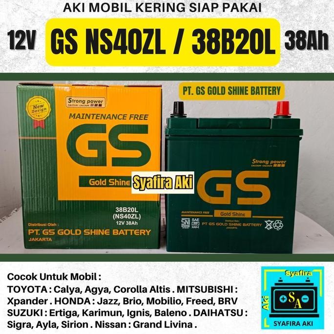. Aki mobil Agya, Ayla, Calya, Sigra, Sirion GS MF NS40ZL Accu kering
