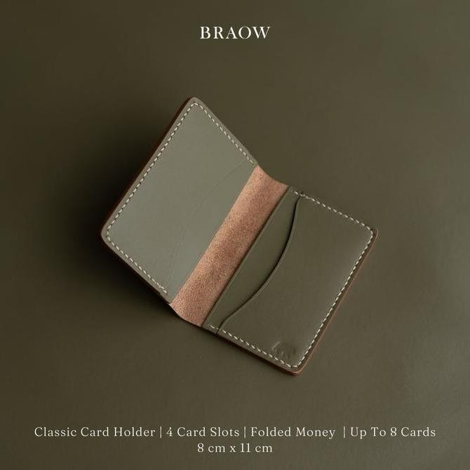 

Braow Goods Classic Card Holder Olive, Dompet Kartu Handmade Kualitas Original