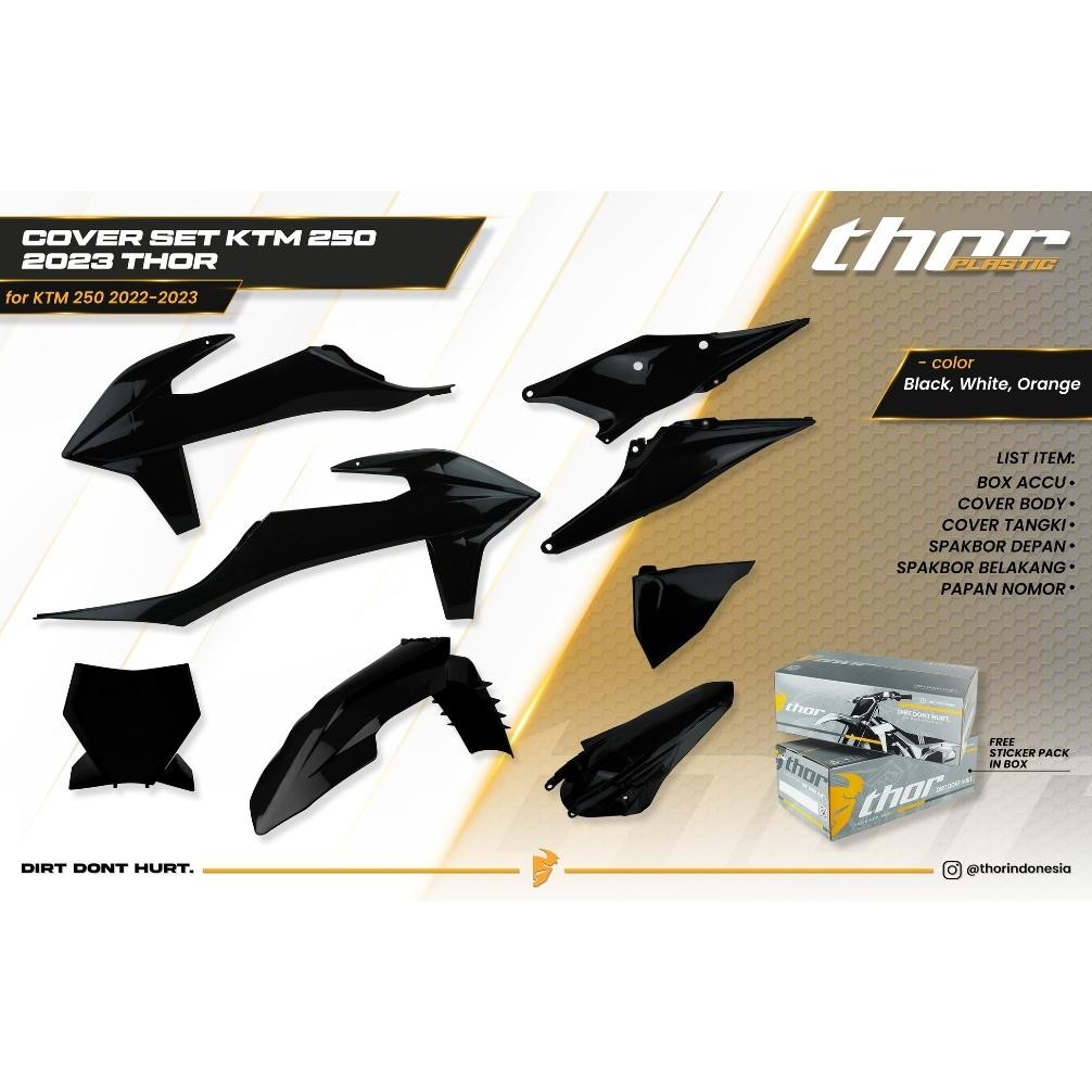 Cover Set KTM 250 2023 New Original KTM Sayap Body Depan Belakang Trail Plastik THOR