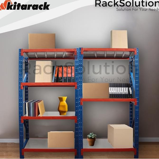 

KITARACK KS2020 STARTER Rack Gudang 2 Meter Multifungsi 200KG 4 Layer Kualitas Original