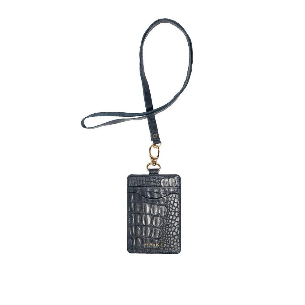 

Name Tag Kulit Asli ID Card Holder Lanyard Kulit Asli Fury Chital Blue Kualitas Original