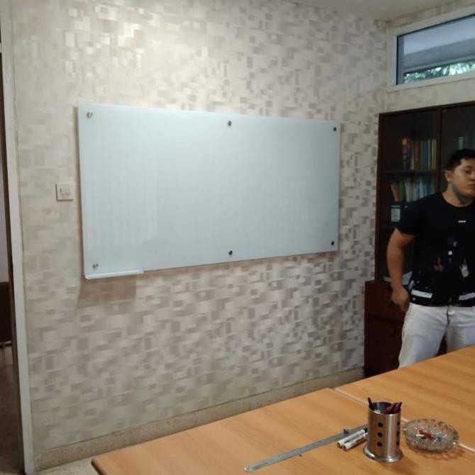 

GLASSBOARD 90 x 120 cm Tebal 8mm - PAPAN TULIS KACA Kualitas Original