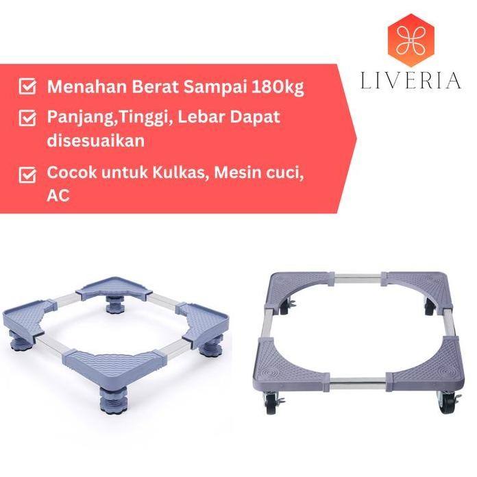 

Terlaris Liveria Alas Mesin Cuci Dan Kulkas Dudukan Kaki Roda Mesin Cuci Kulkas