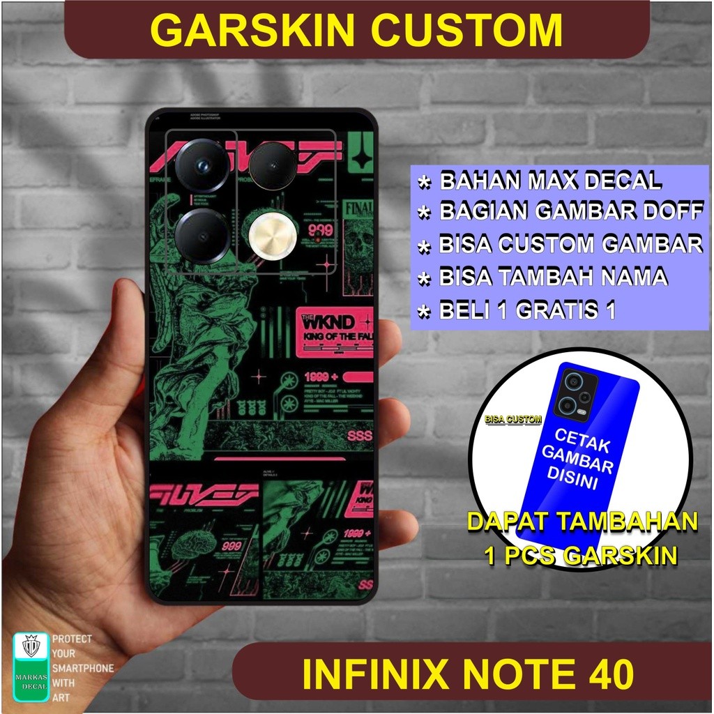 

Terlaris Presisi Infinix Note 40 Casing/Stiker Panel Vynil Bisa Custom Dan COD