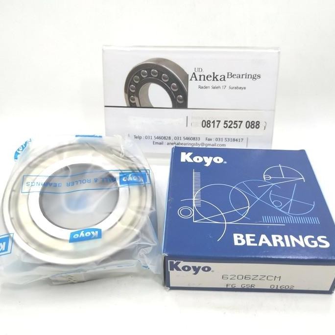 Promo BEARING 6206 ZZ KOYO JEPANG 6206ZZ 30X62X16 TAMBAK TOSA GEROBAK GEAR COD