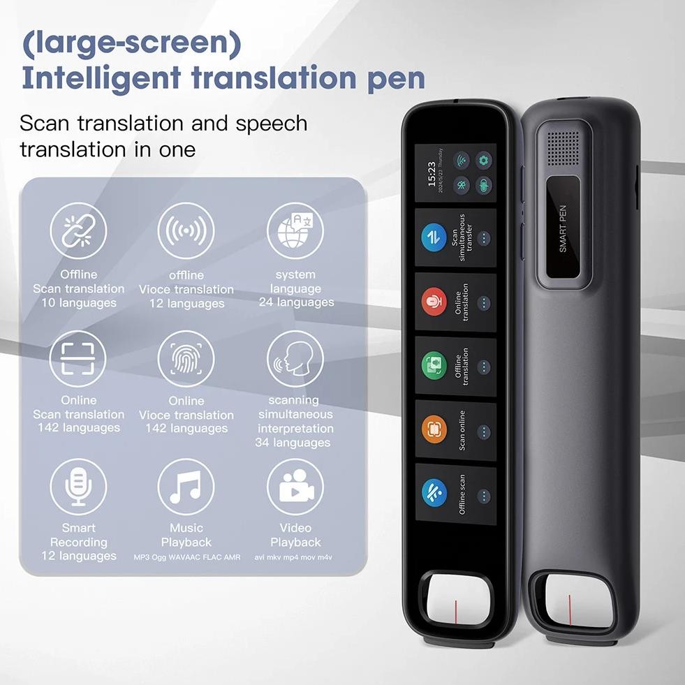 

Translation Pen 142 Languages Scan Reader Device Intelligent Scanning Point Reading Recording Pen Online/Offline Translator Pen