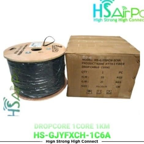 

HSAirPO HS-GJYFXCH-2C6A Kabel FO 2 Core Fiber Optik D 1KM 3 Seiling S Kualitas Original