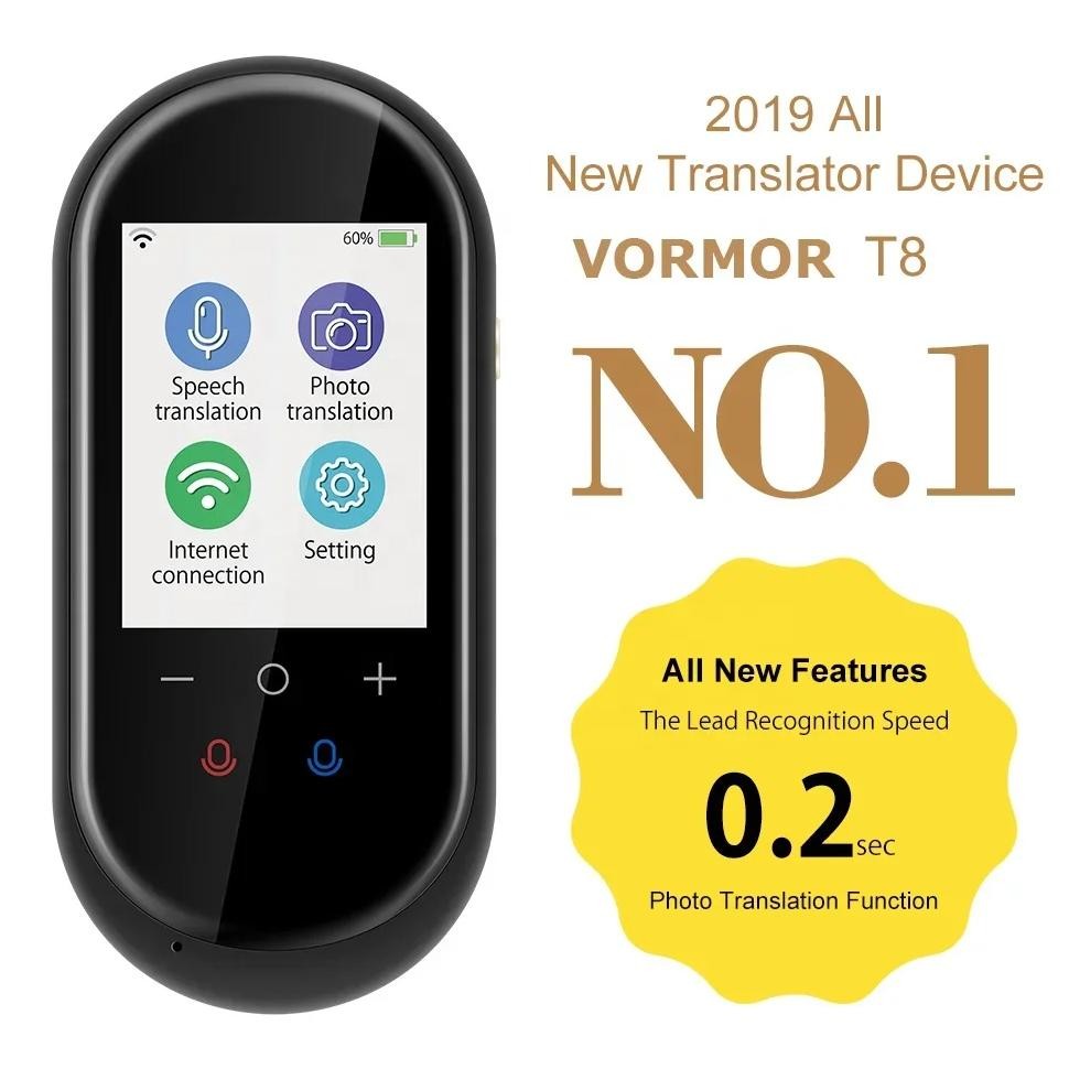 

VORMOR Competitive Price Instant Language Translator T8 2.4 inch HD Touch Screen 2020 New Arrival Smart Voice Translator