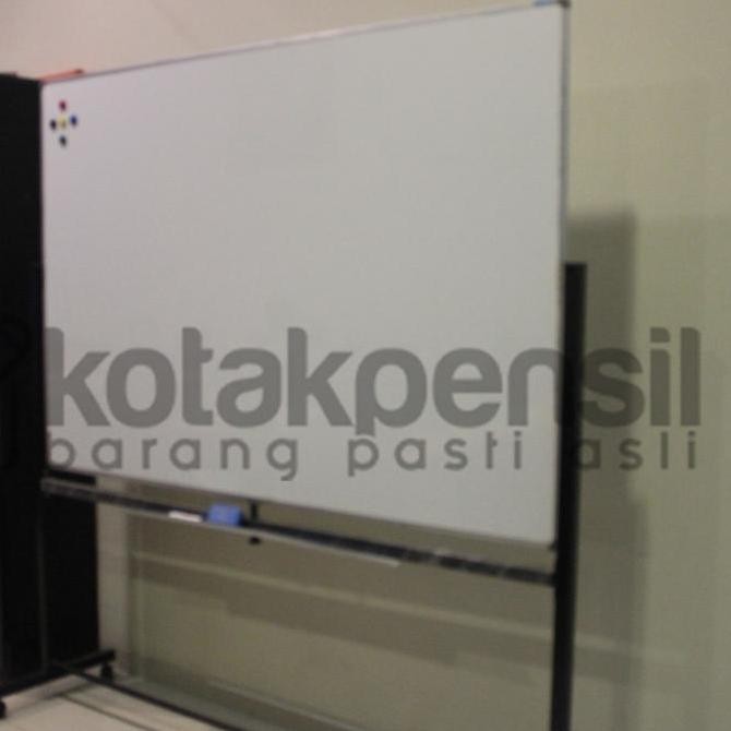 

Whiteboard SAKANA 120 x 180 cm - Papan Tulis White - Double Stand Kualitas Original