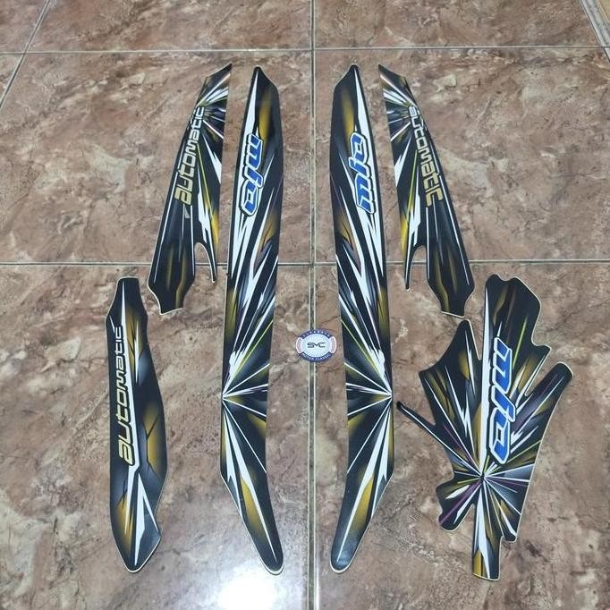 Promo striping stiker body Mio 2008 Mio smile hitam jari jari original COD