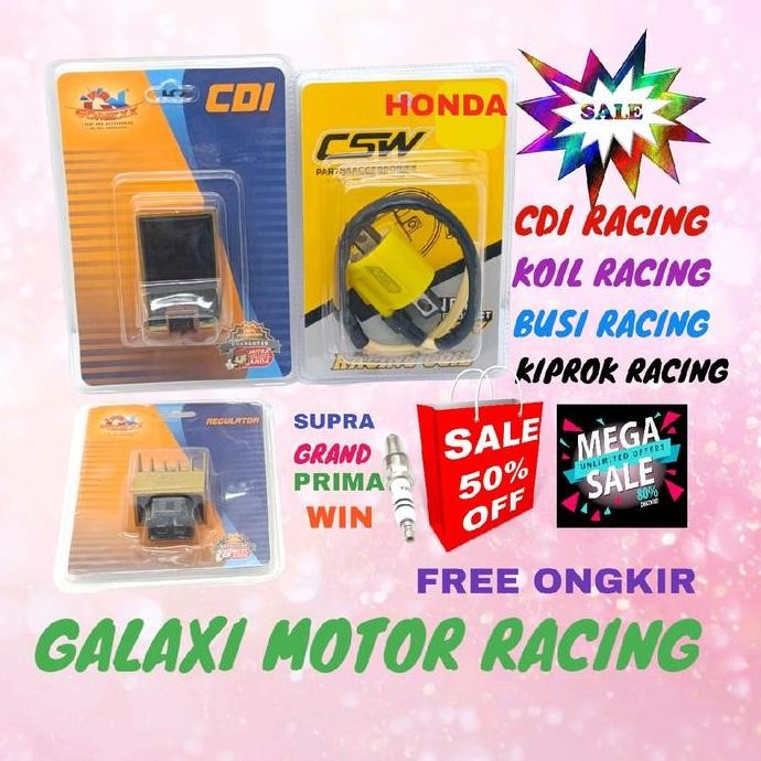PAKET UPGRADE CDI RACING SUPRA GRAND PRIMA LEGENDA SUPRA FIT REVO LAMA WIN STAR CDI RACING KOIL RACI