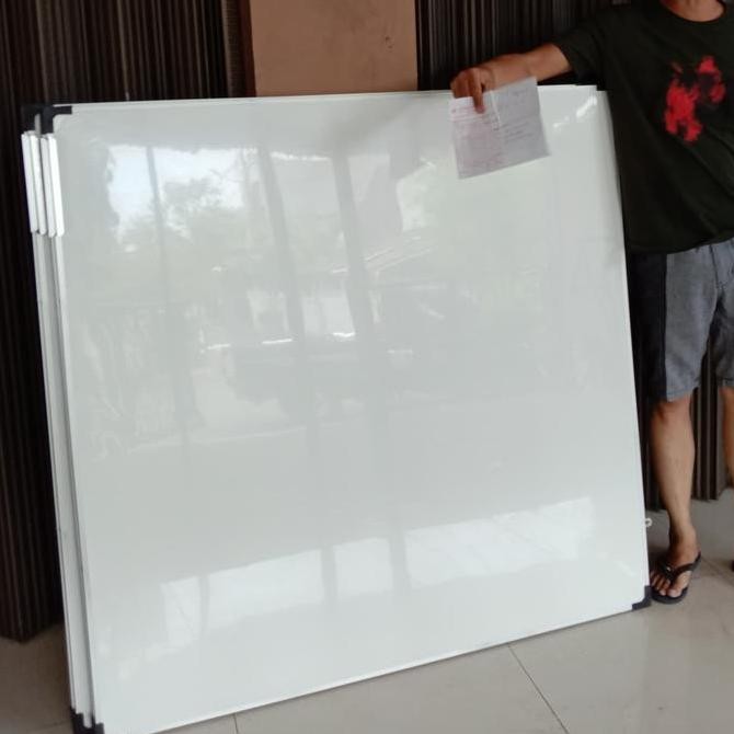 

whiteboard gantung 120 x 120 cm Kualitas Original