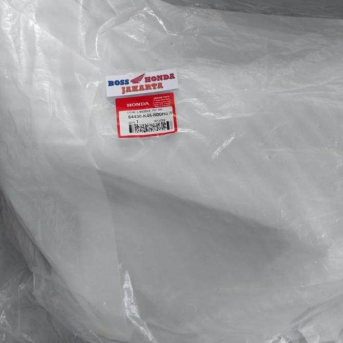 SPAREPART CBR 150 K45A : 64430-K45-N00RSW FAIRING KIRI PUTIH CBR 150 K45A LOKAL (2014 - 2016) ORI AH