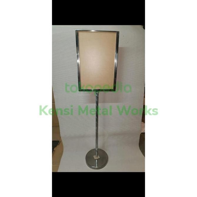 

Sign Stand Stainless Signage Standing Sign Frame display A2 Stainless Kualitas Original