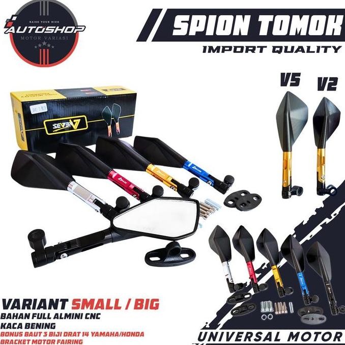 Promo Spion TOMOK V2 SMALL KECIL BEAT MIO FINO SCOOPY Kaca Mirror Sepion V5 BIG BESAR VARIO 125/150 