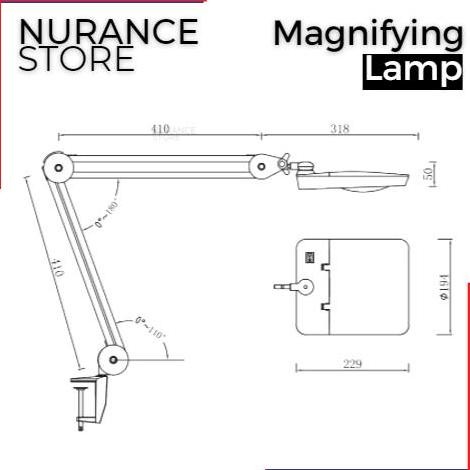 

MAGNIFYING LAMP / KACA PEMBESAR LLIGHT 9008 LED-127 (5 DIOPTER) Kualitas Original