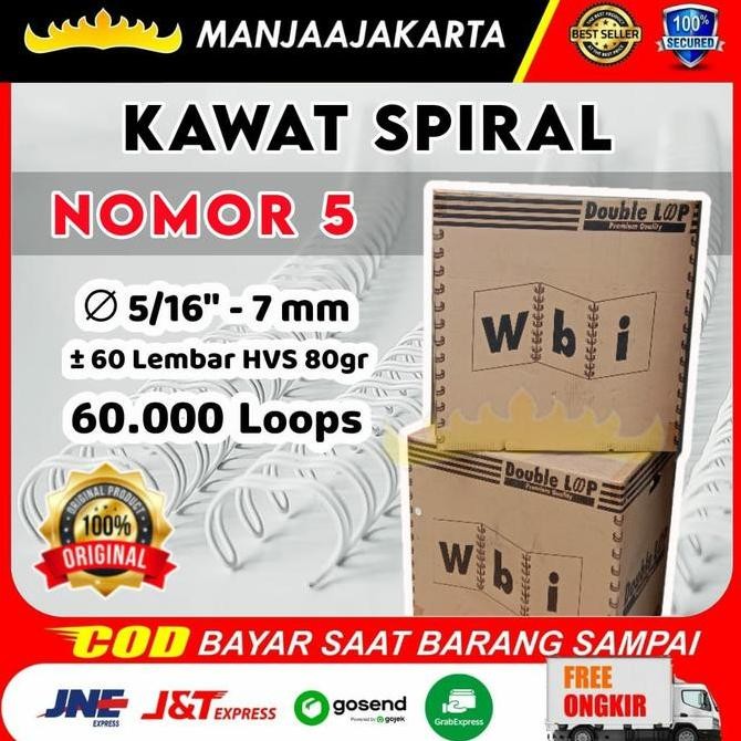 

Spiral Kawat Roll 5/16 putih WBI Nomor 5 Spiral Kawat Kalender Murah Kualitas Original