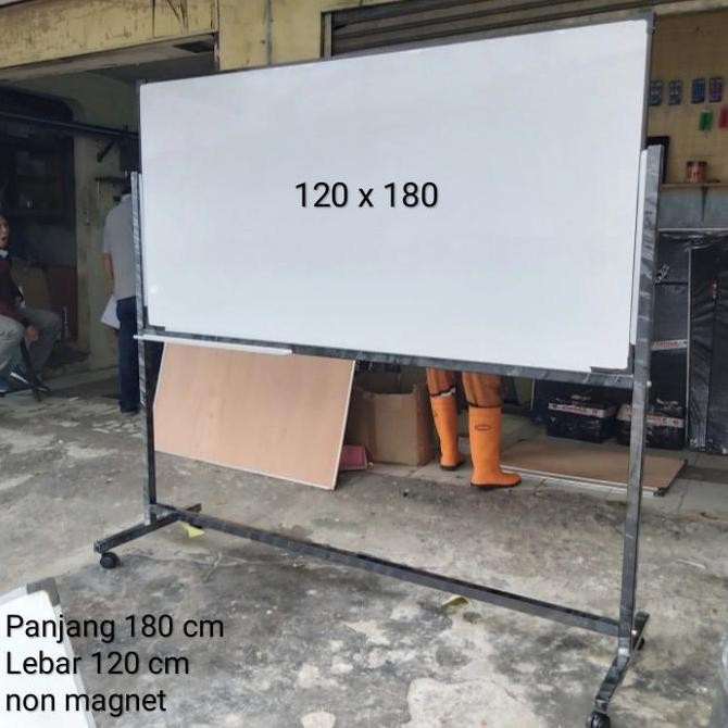 

whiteboard kantor 120x180 cm papan tulis dan kakinya Kualitas Original