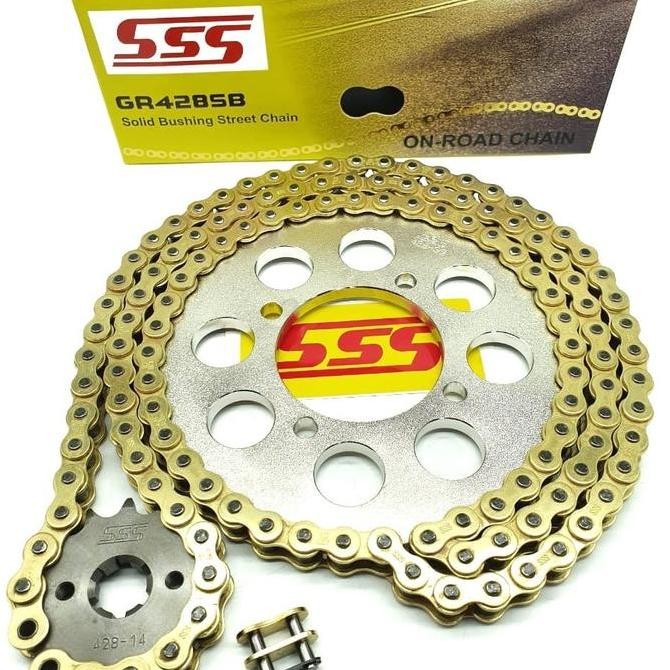 Gear Set SSS 428h CBR CB150R Megapro Sonic Verza GL100 Megapro new Megapro Primus Tiger Rantai SSS S