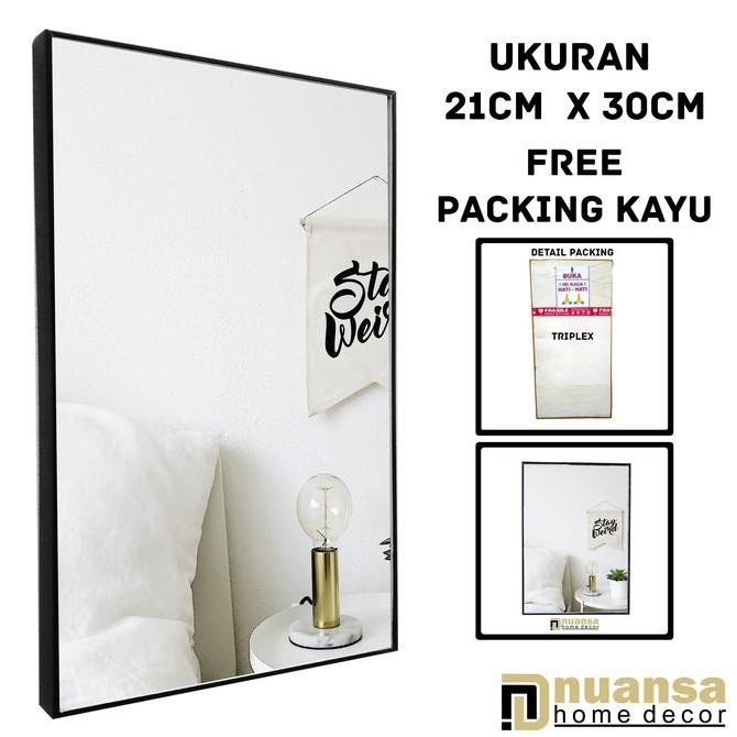 CERMIN DINDING GANTUNG - CERMIN FRAMELESS - CERMIN MINIMALIS