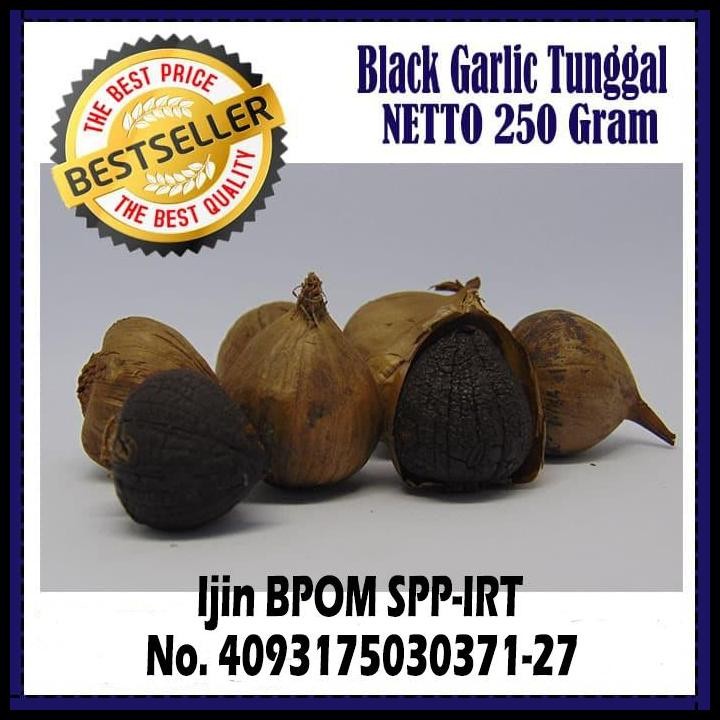 

Terlaris Black Garlic Tunggal 250 Gram - Bawang Putih Hitam Tunggal/Lanang Good Quality