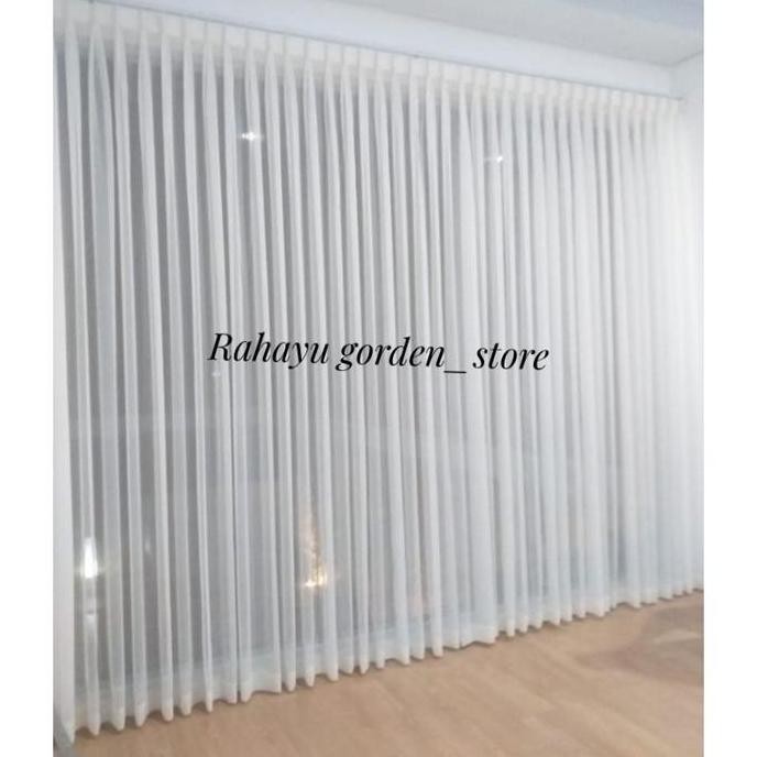 Vitrase Gorden Polos Putih L 200 x T 250 Gorden Vitrase Putih Polos