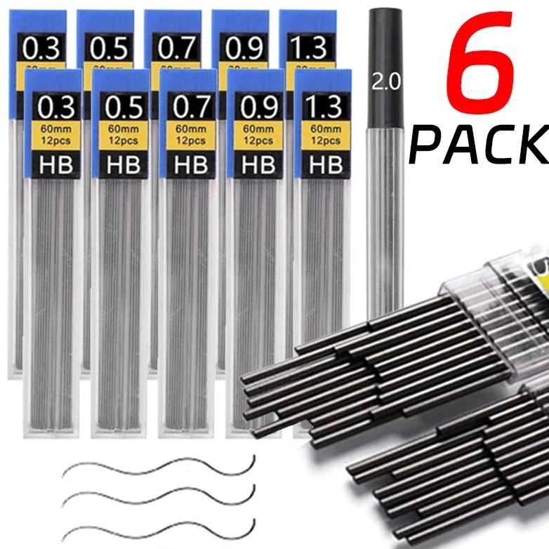 

6-1Pcs Hb Replacement Refill Leads Refill 0.3 0.5 0.7 0.9 1.3 2.0Mm For Mechanical Pencil Drawing Automatic Pencils Stationery
