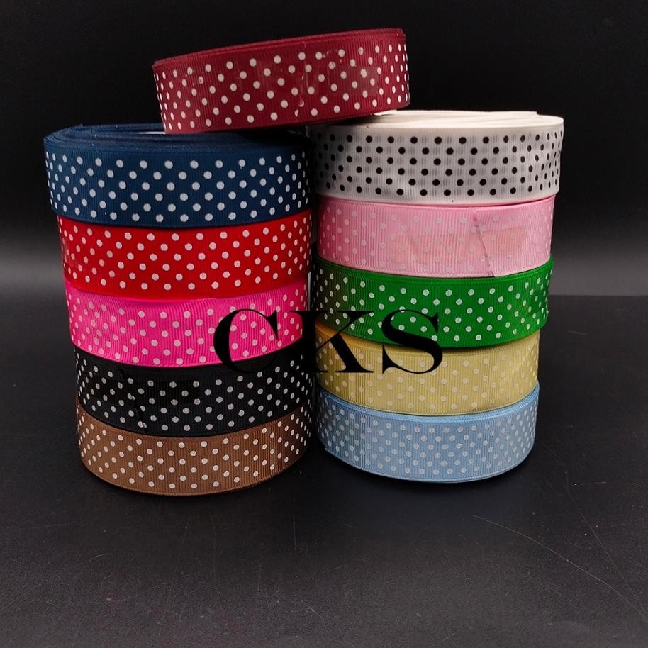 

Pita Grosgrin Polkadot Pita Hias Ukuran 1Per Roll