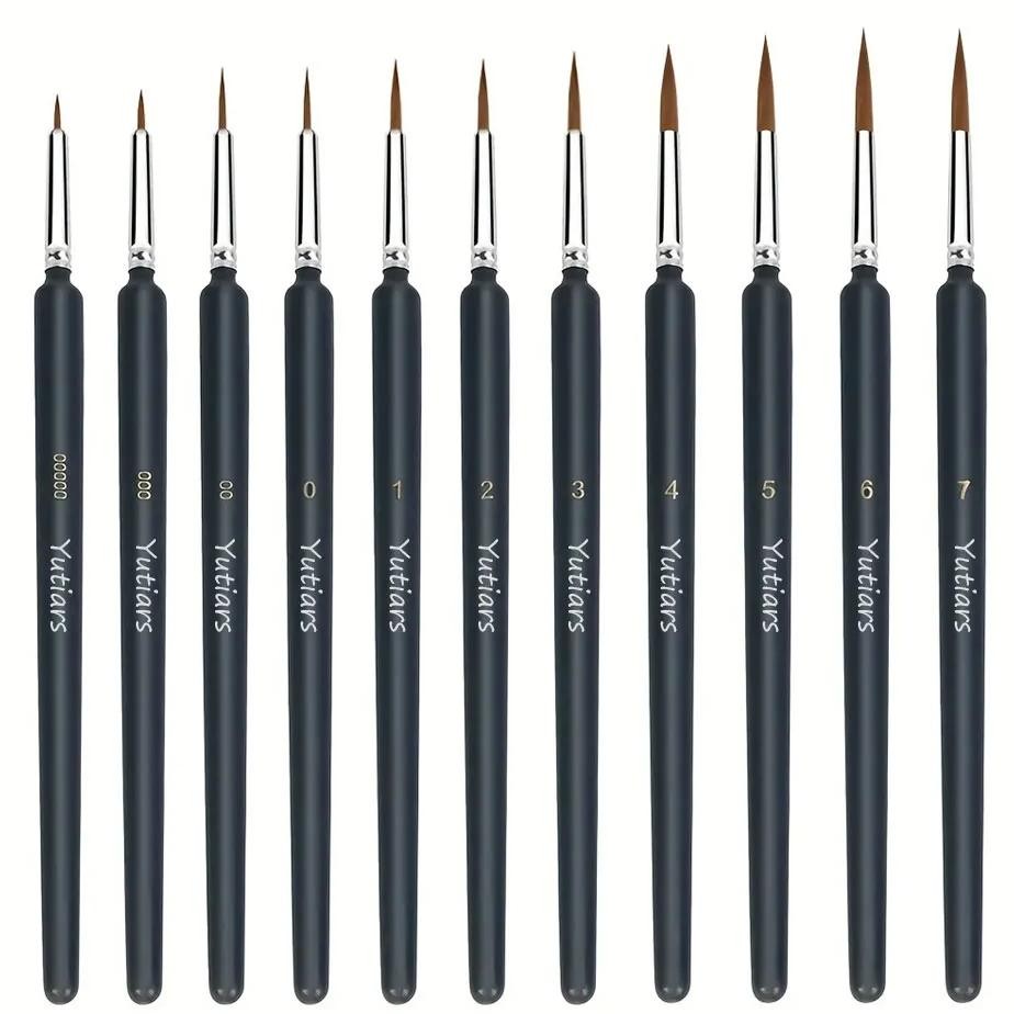

11Pcs Miniature Paint Brushes Set Fine Detail Paint Brush Fine Mini Artist Brush For Watercolor Painting Acrylic Face Paint