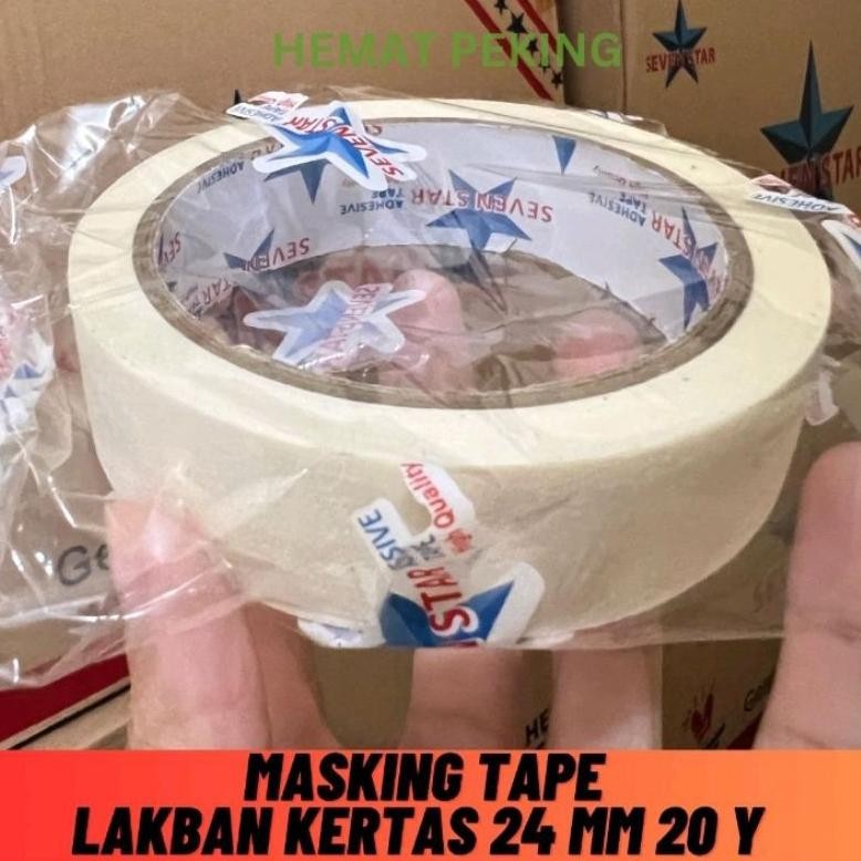 

Original Lakban Kertas | Masking Tape 24 Mm 20 Y Paket Isi 12 Pcs At-113