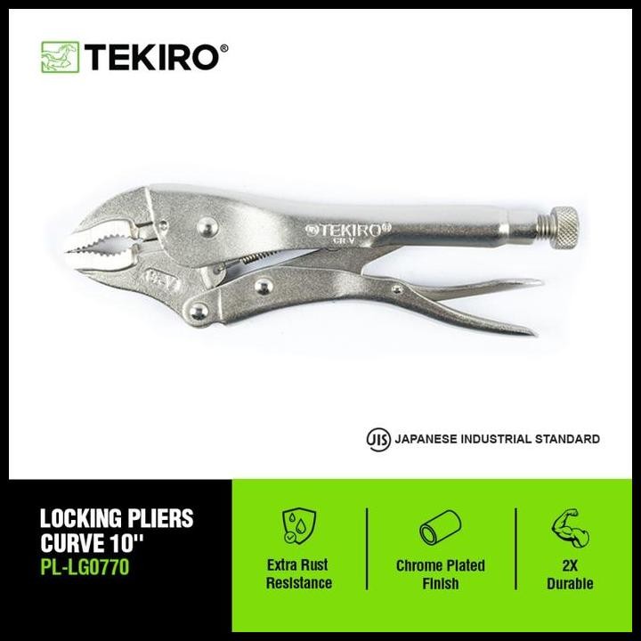 Tang Jepit Tekiro 10" Tang Buaya Tekiro Locking Plier Curve Original Best Seller