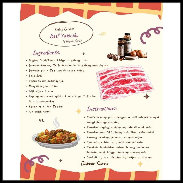 

Terlaris Saos Korean Bbq Yakiniku Sae Serbaguna 500Ml Bumbu. Good Quality