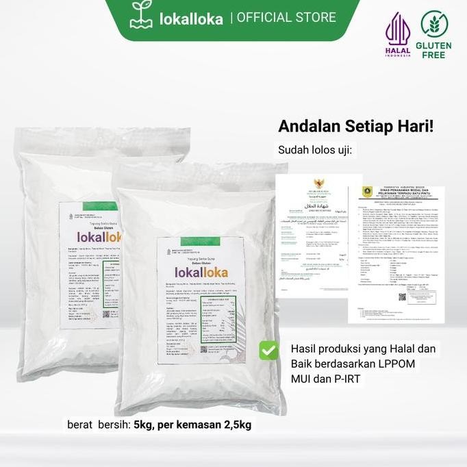 

Grosir Tepung Serba Guna Bebas Gluten Lokalloka 5 Kg Pengganti Terigu