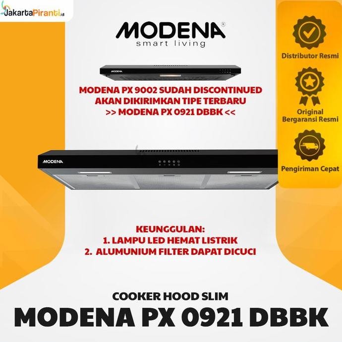 Tersedia PROMO  Cooker Hood Modena PX 9002 - Slim Hood Modena