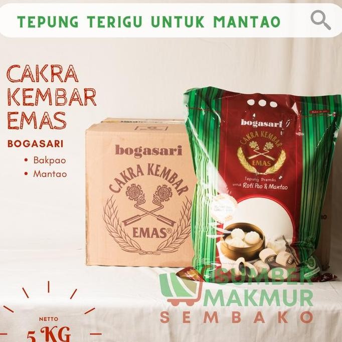 

Grosir Tepung Terigu Cakra Kembar Emas Premium Roti Pao Mantao 5 Kg